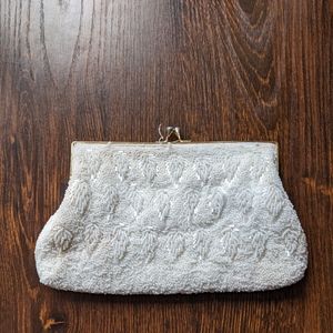 Vintage Stephen Chu Beaded Sweater Factory Beaded Clutch Purse